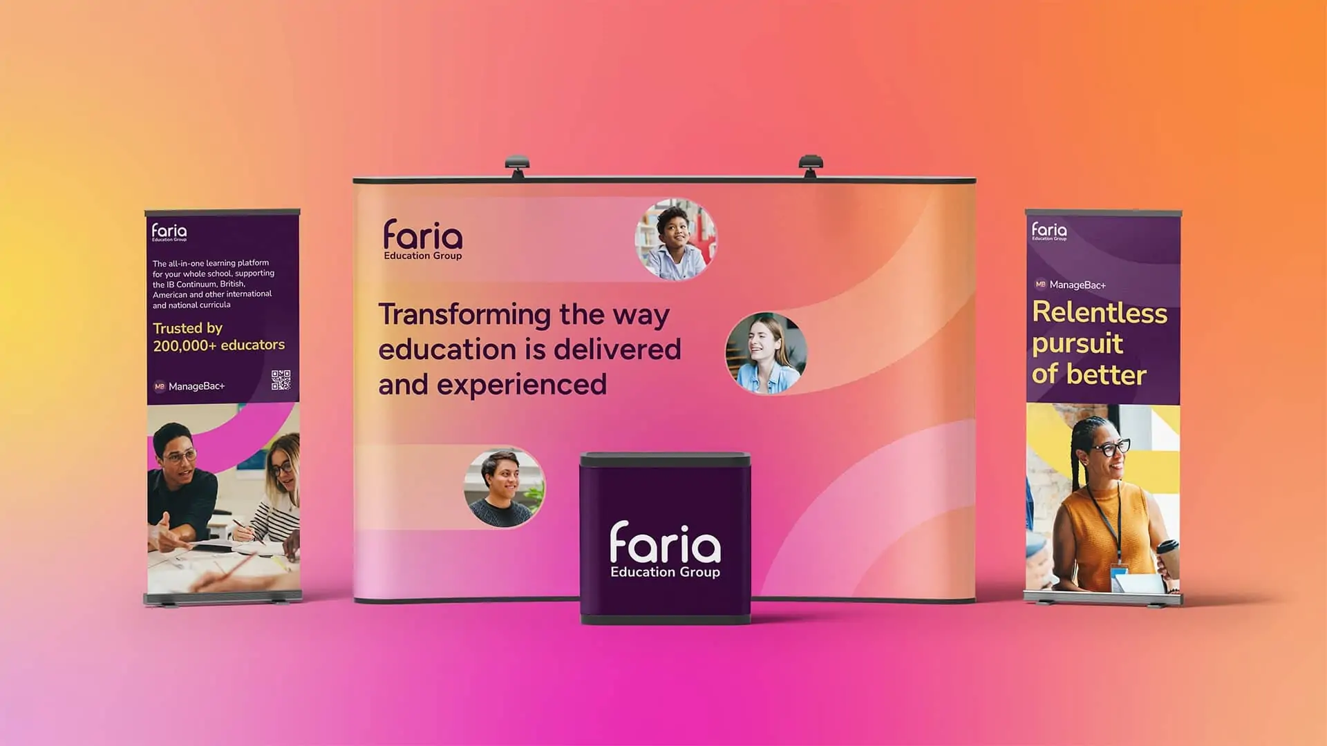 Image of Faria website on phone